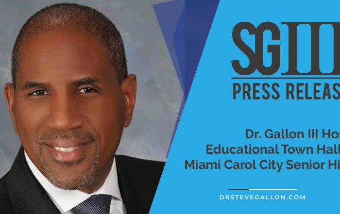 Dr. Gallon III Hosts Educational Town Hall at Miami Carol City Senior High